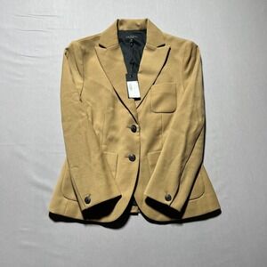 Rag & Bone Womens Camal Notch Lapel‎ Double Button Nancy Short Blazer Size 0